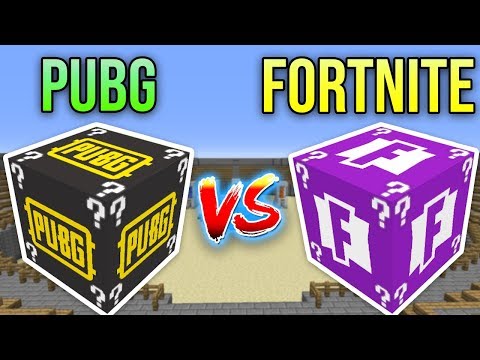 PUBG VS FORTNITE ŞANS BLOKLARI - Minecraft