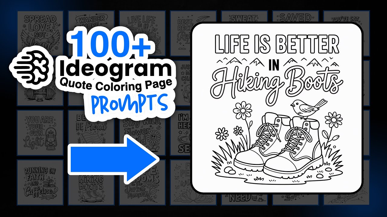 100 Free Prompts for AI Coloring Pages (Still Work)