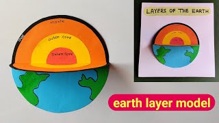 Earth layer model making for school project |Earth layer working model idea| How to make earth layer