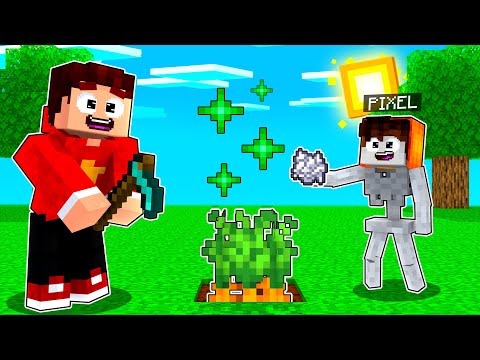 VIREI UM ESQUELETO E AJUDEI MEU AMIGO A ZERAR O MINECRAFT!