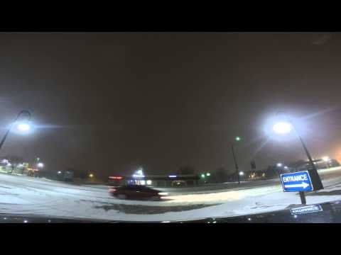 snowfall Grand Island Nebraska with 40 mph winds