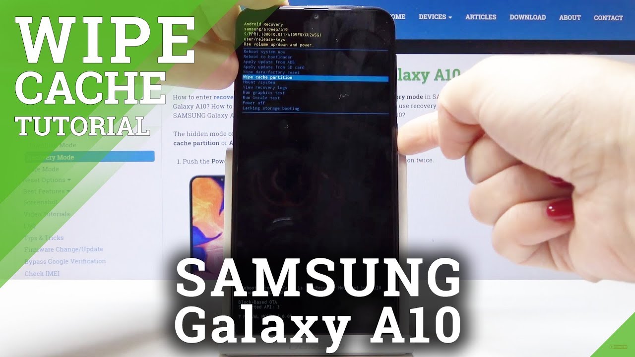 How to Wipe Cache Partition in SAMSUNG Galaxy A10 - Reset Cache Files