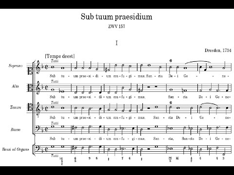 Jan Dismas Zelenka - Motet: 3 Sub tuum praesidium, ZWV 157. {w/ score.}