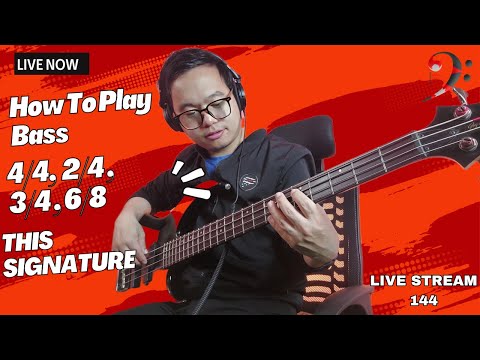 4/4, 2/4, 3/4 , 6/8 Signature Beat Bass Playing Ideas | Nepali Bass Guitar Lesson Live Stream 144