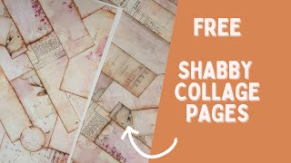 ✨ Free Shabby Chic Collage Sheets | 6 Vintage-Inspired Printable Backgrounds for Journals & Crafts