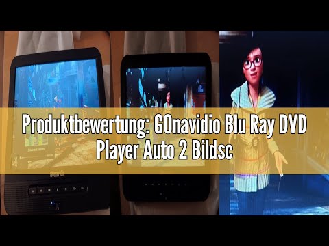 Produktbewertung: GOnavidio Blu Ray DVD Player Auto 2 Bildschirme 10,5" Mit 5 Stunden Akku HDMI-Ausg