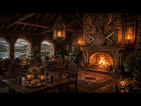 24/7 Peaceful Scottish Highlands Music｜Celtic Tavern Ambience for Study, Sleep, Reading