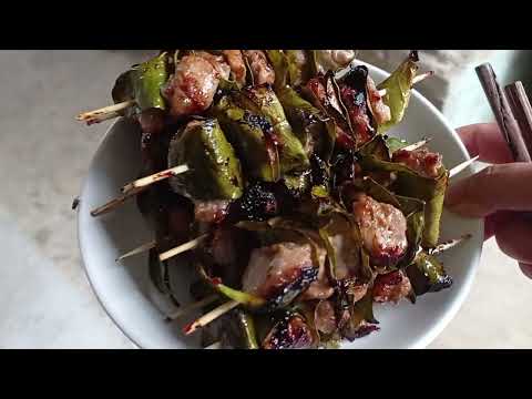 Nguyễn Thùy vào bếp làm món thịt xiên lá chanh đổi vị bữa ăn