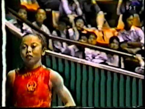 HUANG Jing (CHN) beam - 2002 Asian Games Team