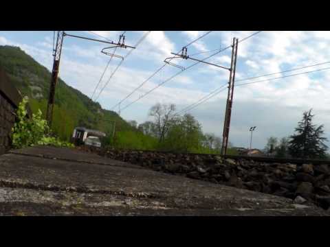 LA STROMBAZZATA DELL' INTERCITY IN TRANSITO A RIGOROSO.(AL) 15 - 4 - 2017