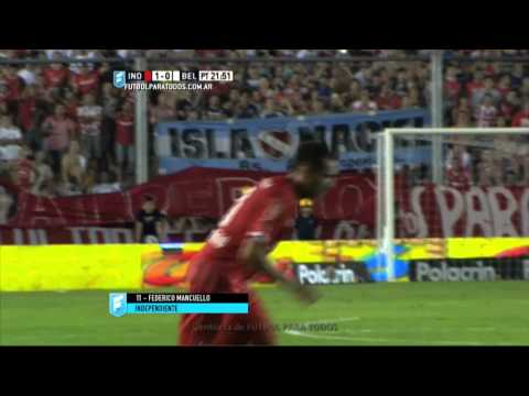 Gol de Mancuello. Independiente 1 - Belgrano 0. Fecha 4. Primera División 2015. FPT.