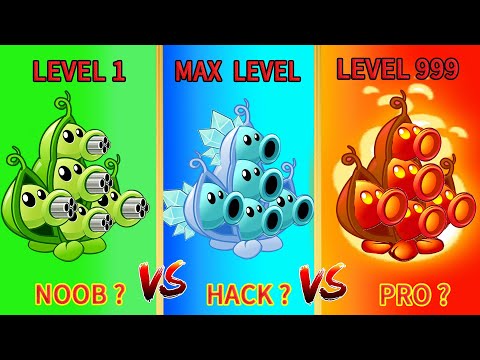 Pvz 2 Challenge - Every Peashooter Level 1 Vs Level Max Vs Level 999 - Plant Vs Plant