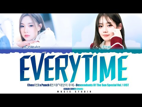 Everytime - Chen x Punch || Cover Song By Music Studio • Color Coded Lyrics 