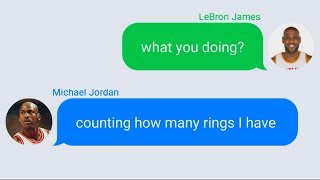 LeBron James Texting Michael Jordan