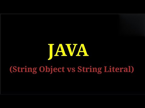 S15 Java String Object Vs String Literal