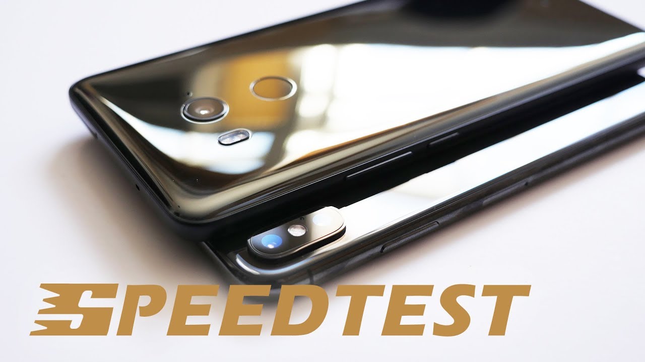 HTC U11+ (U11 Plus) versus Apple iPhone X: speedtest