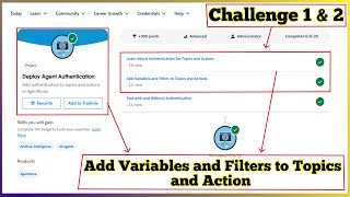 Download the video "Add Variables and Filters to Topics and Actions | Deploy Agent Authentication | Challenge 1 & 2"