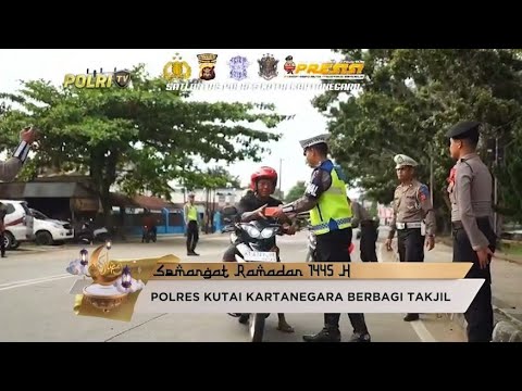 BULAN SUCI RAMADAN, POLRES KUTAI KARTANEGARA BERBAGI TAKJIL