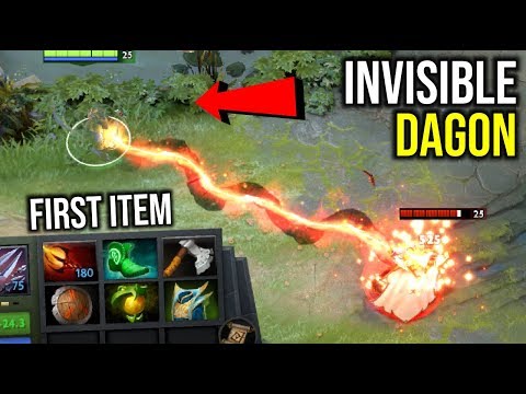 INVISIBLE DAGON..!! Crazy Build Dagon Max LVL 1st Item Riki 7.21d | Dota 2