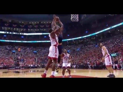 Bismack Biyombo DENIES Tristan Thompson's Dunk Attempt | RAPTORS vs CAVS | GAME 3 | 2016 EAST FINALS