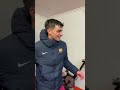 Xavi congratulates Pedri in the dressing room after Valencia 1-4 Barça