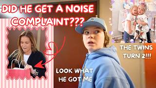DID HE GET A NOISE COMPLAINT? | THE TWINS TURN 2! | LOOK WHAT I GOT | Family 5 Vlogs