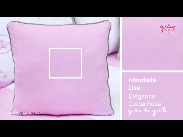 Almofada Lisa Elegance Coroa Rosa | Ref: 59141
