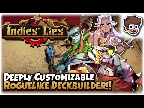 NEW DEEPLY CUSTOMIZABLE ROGUELIKE DECKBUILDER! | Let's Try Indies' Lies