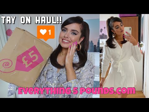 CLOTHES FOR £5?!!! Everything5pounds.com Try On Haul | Size UK 10/12 | November 2020 | ad