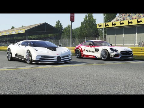 Bugatti Centodieci vs Mercedes-Benz AMG GT-R P. Wiecek at Monza Full Course