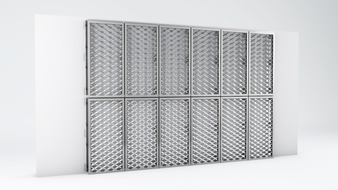 BTS Facades and Fabrications Vantage® EMF Framed Expanded Mesh System Assembly Video