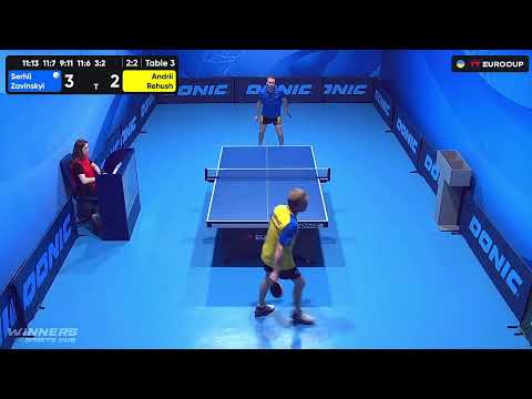 17:35 Serhii Zavinskyi - Andrii Rehush 16.07.2023 TT Euro.Cup Ukraine Professional. TABLE 3
