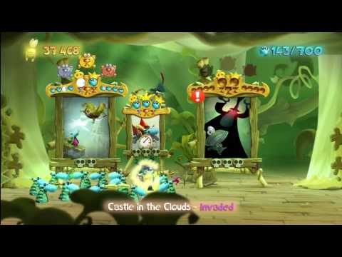 Rayman Legends (1080i HD) Walkthrough Part 19 - Castle in the Clouds - Invaded
