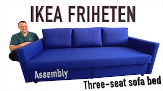 IKEA FRIHETEN Three seat sofa bed Assembly instructions