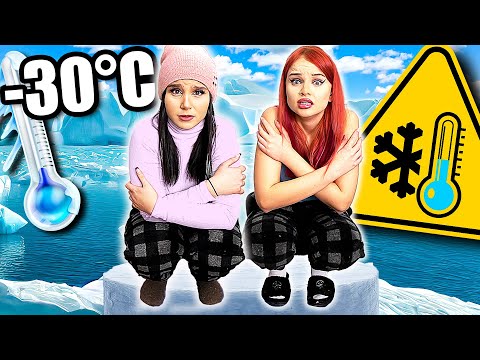 Wer länger in der KÄLTE bleibt, gewinnt ! 🥶🧊 (eingesperrt auf Balkon) - Celina