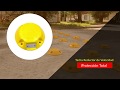 Tacha reductor De Velocidad Amarillo Tortuga - Con Tornillos