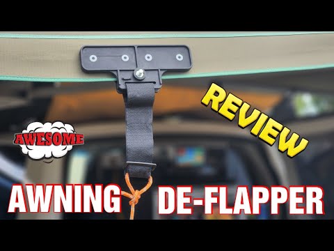 Awning De-Flapper, stops your tarp from flapping in the wind.