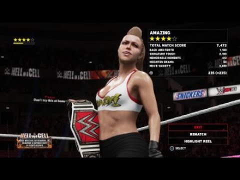 WWE 2K18 Ronda Rousey vs Alexa Bliss Raw Women's Championship Hell in a Cell 2018