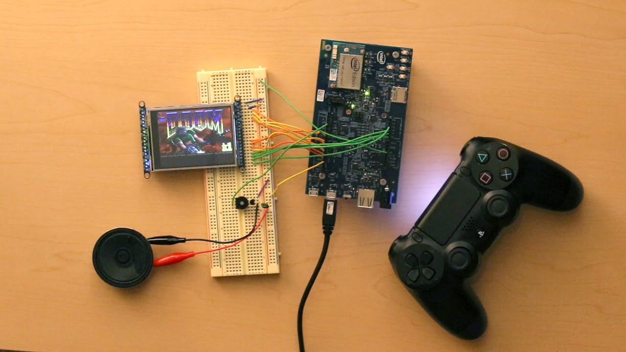 Running Doom on the tiny Intel Edison computer - YouTube