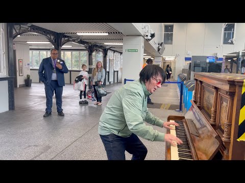 Grandma's Old Piano Gets ANOTHER BASHING....On Old London Underground !!