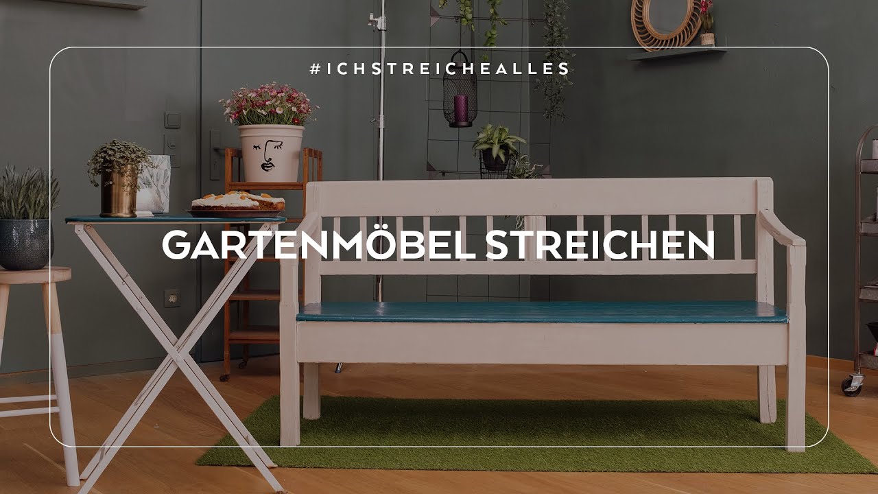 Video: Die Farbe für Gartenmöbel - Neuer Look für Gartenbank, Metalltisch und Co