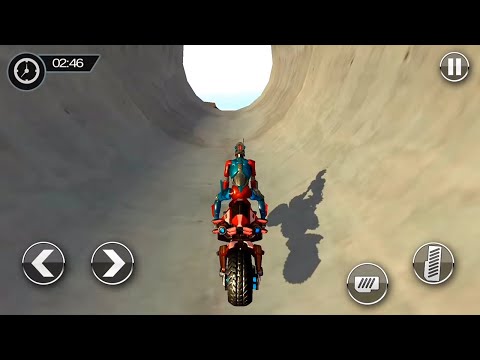 US Police Robot Bike Stunts Android Gameplay