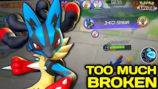 100K DAMAGE 😳 Mega Lucario is the Strongest All Rounder in Current Meta | Pokemon Unite