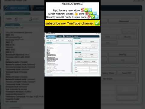Alcatel A3 (5046U)tory imei Repair | Diec Ntwork unlock | Secrit rebuild | refix | repair done