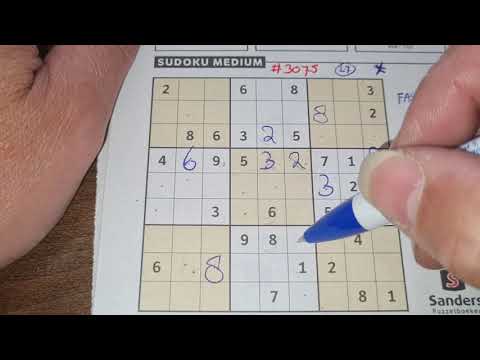 Our Daily Sudoku practice continues. (#3075) Medium Sudoku puzzle. 07-10-2021