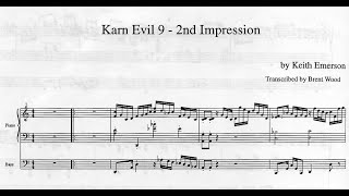 Emerson Lake &amp; Palmer - Karn Evil 9 2nd Impression (Piano &amp; Bass score)