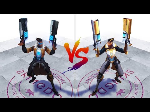 Pulsefire Lucian VS Pulsefire Lucian Prestige Edition Skin Comparison