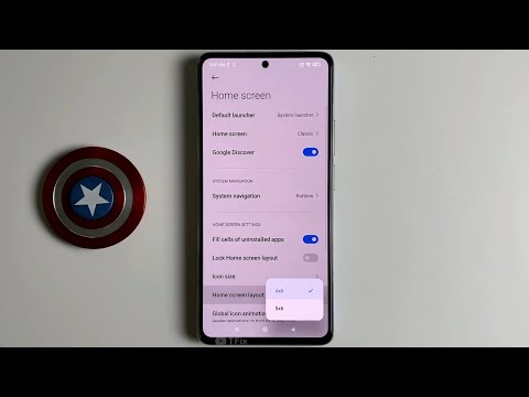 Home screen layout 4x5 4x6 on Xiaomi 11T Android 11