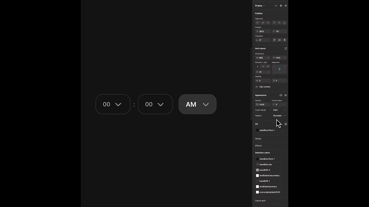 Compact Time Picker Component