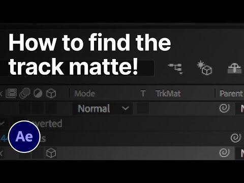 Can't find track matte in After Effects (solution)
